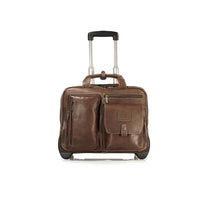 Montana Leather Laptop Bag On Wheels
