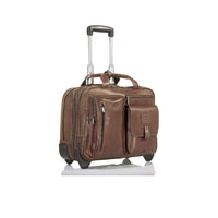 Montana Leather Laptop Bag On Wheels