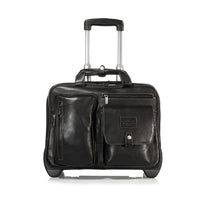 Montana Leather Laptop Bag On Wheels