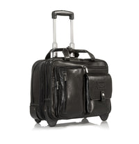 Montana Leather Laptop Bag On Wheels
